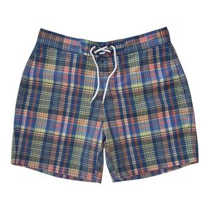 Brooks Brothers 346 Mens Size MEDIUM Plaid Swim Trunks Lined Drawstring Pockets